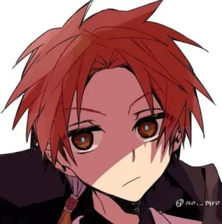 🧡 79ac5698 Anime, Chłopak, Portret, Kreskówka, Manga telegram sticker