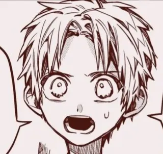 🧡 b806579a Anime, Manga, Portret, Zszokowany, Zaskoczony telegram sticker