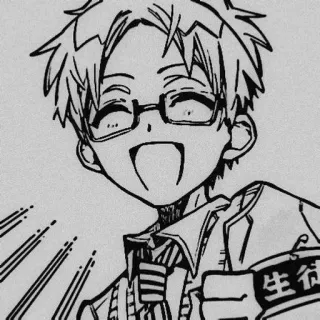 🧡 cd808d17 生徒 Anime, Manga, Postać, Uśmiech, Okulary, Japoński, Student telegram sticker