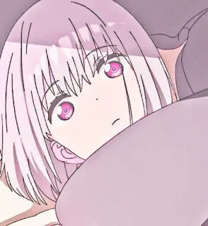 😯 c2f42fc7 anime, garota, fofa, rosa, mangá telegram sticker