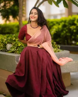 ❤️ d7d7d920 femme, sari, indien, traditionnel, robe, portrait telegram sticker