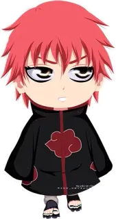 😚 219d6de2 Sasori Naruto Anime, Manga, Sasori, Naruto, Akatsuki, Con rối, Chibi telegram sticker