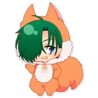 🐉 a8adc572 Chibi, Anime, Volpe, Carino, Cartone animato, Personaggio telegram sticker