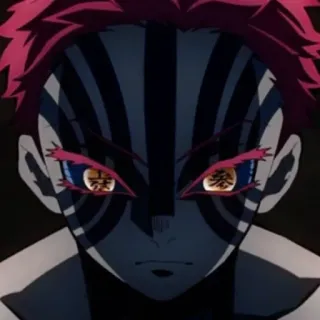 😤 fbf97efa Akaza Demon Slayer Anime, Demon Slayer, Akaza, Dämon, Augen, Obere Mond, Bösewicht whatsapp sticker