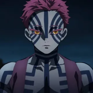 🌀 02563081 Akaza Demon Slayer 动漫, 恶魔, 猗窝座, 鬼灭之刃 telegram sticker