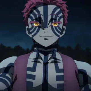 🌀 4983fc7c Akaza Demon Slayer 动漫, 恶魔, 猗窝座, 鬼灭之刃 telegram sticker