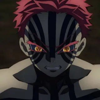 🌀 589115f8 Akaza Demon Slayer 动漫, 恶魔, 战士, 角色 telegram sticker