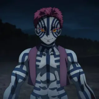 🌀 a3640573 Akaza Demon Slayer 动漫, 恶魔, 格斗, 角色 telegram sticker