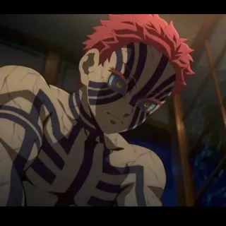 ❄️ 7a1a752c Akaza Demon Slayer Anime, Demonio, Akaza, Demon Slayer, Personaje whatsapp sticker