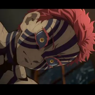 ❄️ d6ac9000 Akaza Demon Slayer Anime, Demon Slayer, Akaza, Luna Superior, Demonio whatsapp sticker