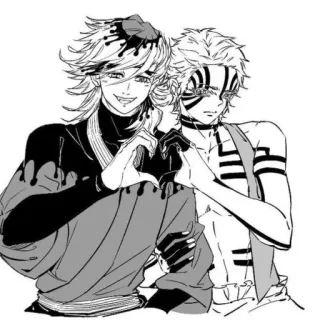 ❄️ db0d9741 Anime, Demon Slayer, Douma, Akaza whatsapp sticker