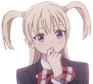 🤔 e7047e1a อนิเมะ, ผู้หญิง, ตัวละคร, น่ารัก, ผมบลอนด์, ผมแกละ telegram sticker