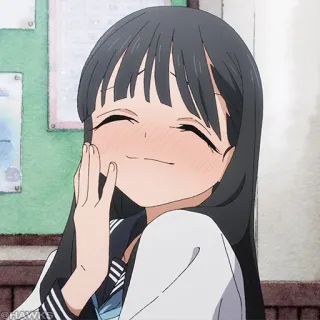 🎐 286381cb 애니메이션, 여고생, 미소, 귀여운, 소녀, 만화 telegram sticker