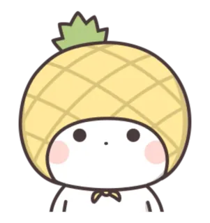 😶 2492fa18 dứa, kawaii, dễ thương, sticker, nhân vật, hoạt hình, vàng telegram sticker