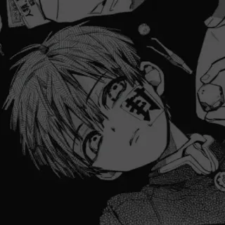 🖤 fa349918 封 anime, character, manga, sad, japanese whatsapp sticker