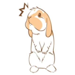 👀 9728fbfd lapin, lapinou, animal, mignon, dessin animé, bélier, animal de compagnie telegram sticker