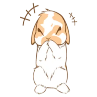 ❄️ e2cee6d8 lapin, mignon, kawaii, en colère, contrarié telegram sticker
