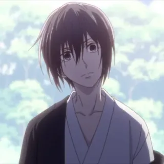 🕸 61326aa1 Hatori Sohma Fruits Basket 动漫, 漫画, 草摩波鸟, 水果篮子, 角色, 肖像, 严肃 telegram sticker