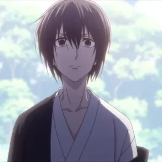 🕸 88a35e80 Hatori Sohma Fruits Basket 动漫, 漫画, 草摩波鸟, 水果篮子, 角色, 插图 telegram sticker