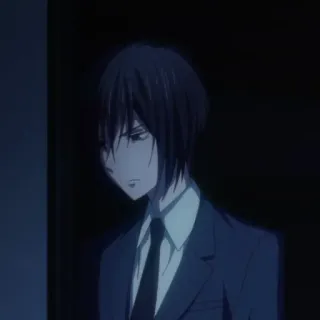 🕸 8954a36a 动漫, 男人, 西装, 领带, 黑发 telegram sticker