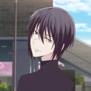 🕸 f24277ee Yuki Sohma Fruits Basket 动漫, 角色, 帅气, 漫画, 表情, 平静, 艺术, 绘画, 数字艺术 telegram sticker