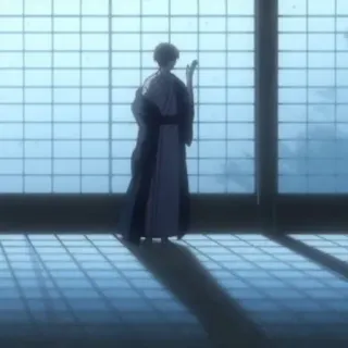 🕸 fed71df7 轮廓, 窗户, 和服, 日本服装, 传统服装, 人物 telegram sticker