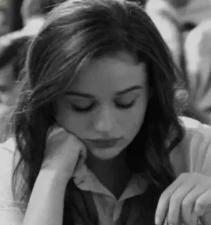 🖤 4f75758d 女の子, ティーン, 悲しい, 退屈, ポートレート, モノクロ telegram sticker