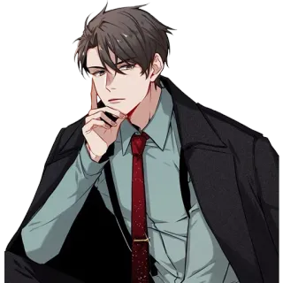 😎 dac23bd2 男人, 西装, 领带, 办公室, 英俊, 绅士, 正式 telegram sticker