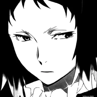 ♠ 41398d25 Ryunosuke Akutagawa Bungou Stray Dogs anime, manga, akutagawa, bungou stray dogs, black and white, character whatsapp sticker