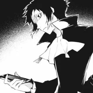 ♠ 796dc60e Akutagawa Ryunosuke Bungou Stray Dogs anime, manga, akutagawa, bungou stray dogs, character, portrait whatsapp sticker