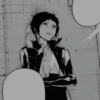 ♠ 85d7c9bd Akutagawa Bungou Stray Dogs anime, manga, character, akutagawa, bungou stray dogs whatsapp sticker