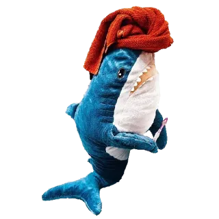 🛁 4ffa89b3 鲨鱼, 毛绒玩具, 毛绒玩具, 毛巾, 玩具 whatsapp sticker