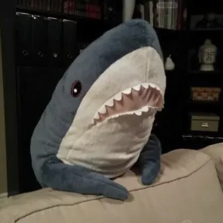 🥳 5b3f4962 鲨鱼, 毛绒, 玩具, 动物, 沙发, 室内, 家具 whatsapp sticker