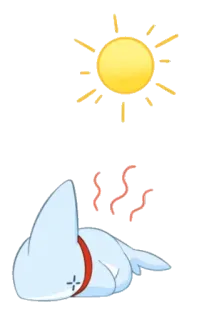 🙁 fde29040 soleil, chien, chaleur, épuisement, chaud, été telegram sticker