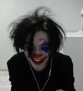 🤡 a4d0d410 광대, 메이크업, 사람, 이모 telegram sticker