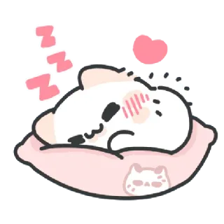 ✳️ 1e7d89de zzz sen, śpiący, kot, słodki, poduszka, zzz, drzemka telegram sticker