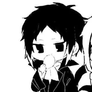 🐈‍⬛️ 025dd187 Аниме, Мультфильм, Чиби, Манга, Персонаж whatsapp sticker