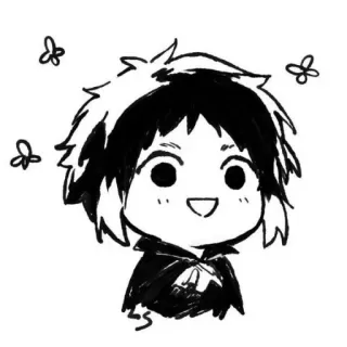 🐈‍⬛️ 6a39f5bf Аниме, Мультфильм, Милый, Манга, Иллюстрация, Чиби whatsapp sticker