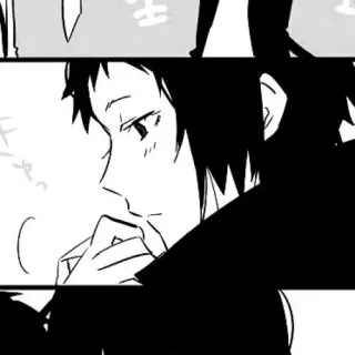 🐈‍⬛️ a5692465 ぎゃっ Манга, Аниме, Рисунок, Монохром, Мультфильм whatsapp sticker