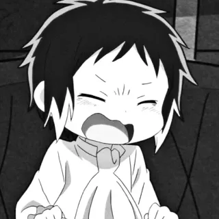 🐈‍⬛️ fc4e9b46 Аниме, Мультфильм, Эмоция, Выражение, Манга, Плач, Грустный whatsapp sticker