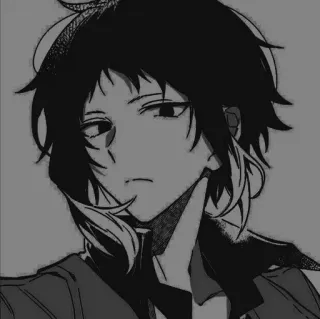 🖤 74bd2d3f Akutagawa Ryunosuke Bungou Stray Dogs Аниме, Манга, Персонаж, Акутагава, Bungou Stray Dogs whatsapp sticker