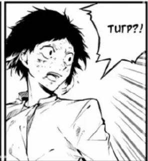 🖤 b84117f1 Тигр?! Аниме, Манга, Удивлен, Вопрос whatsapp sticker