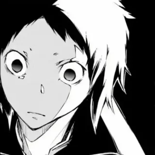 🖤 bde77464 Аниме, Манга, Персонаж, Черно-белое whatsapp sticker
