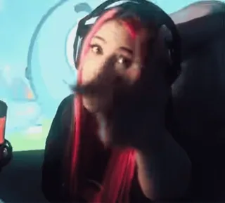 🫵 ef8620b0 คน, ผมสีชมพู, ท่าทาง, ภาพเหมือน telegram sticker