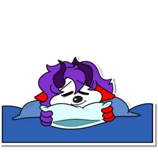 😴 66308973 眠い, 疲れた, 漫画, 枕, 就寝時間 telegram sticker