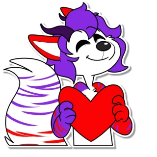 ❤️ 69e494f4 漫画, 動物, ハート, 可愛い, もふもふ, 愛 telegram sticker