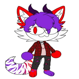 🐱 7a8f9a01 ケモノ, 獣人, カートゥーン, キャラクター, デジタルアート, 動物, イラスト telegram sticker