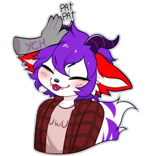 👋 e5ad5170 PAT PAT ケモノ, 撫でる, アニメ, UwU, 可愛い, 動物, 漫画 telegram sticker