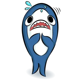 😱 27fdfcde ฉลาม, การ์ตูน, เศร้า, ร้องไห้, อ้อนวอน, อารมณ์, สีน้ำเงิน telegram sticker