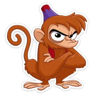 😡 af1663da Abu Aladdin monyet, disney, kartun, abu, aladdin telegram sticker